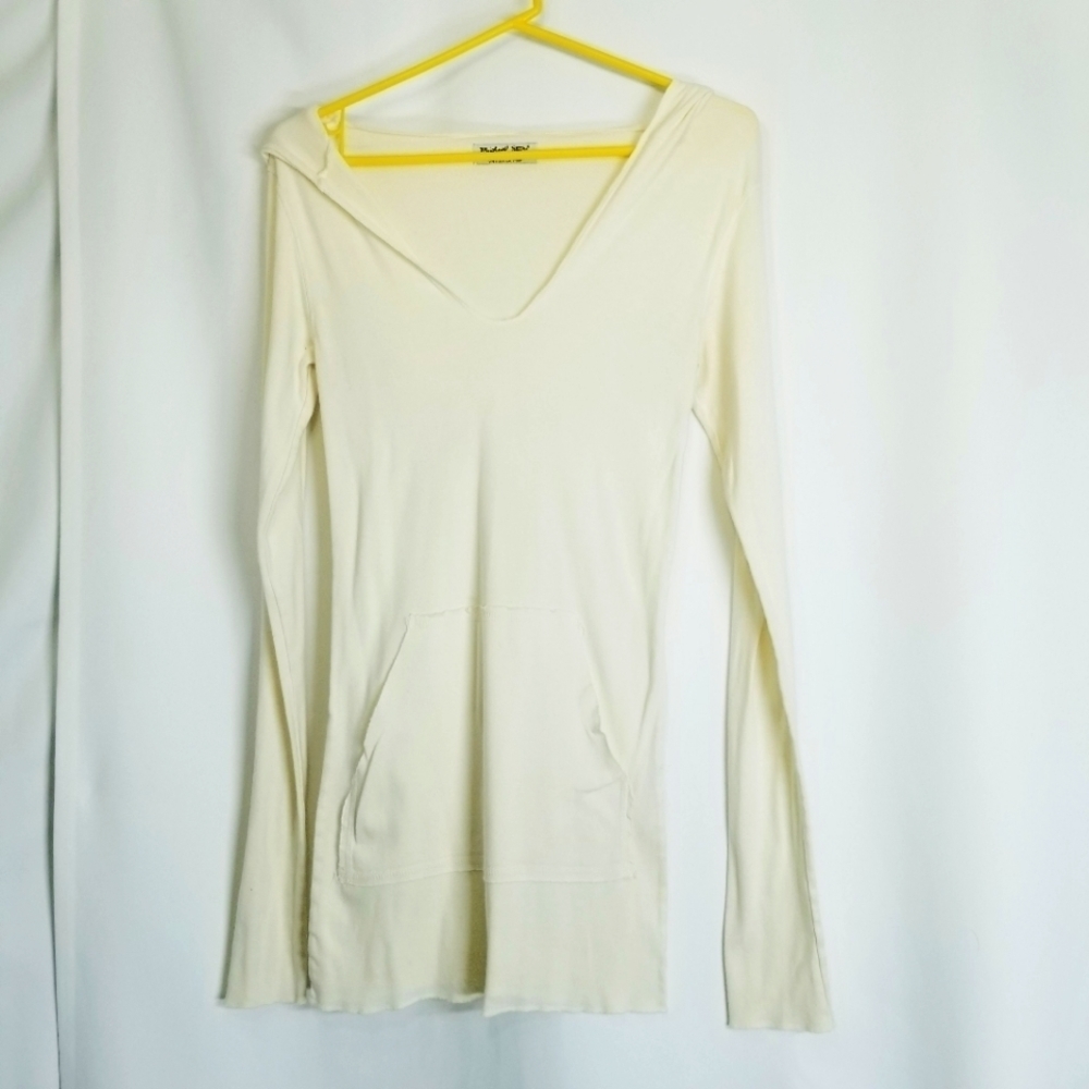 Michael stars think t shirt‎ like hoodie with kangaroo pouch long sleeve  OSFM